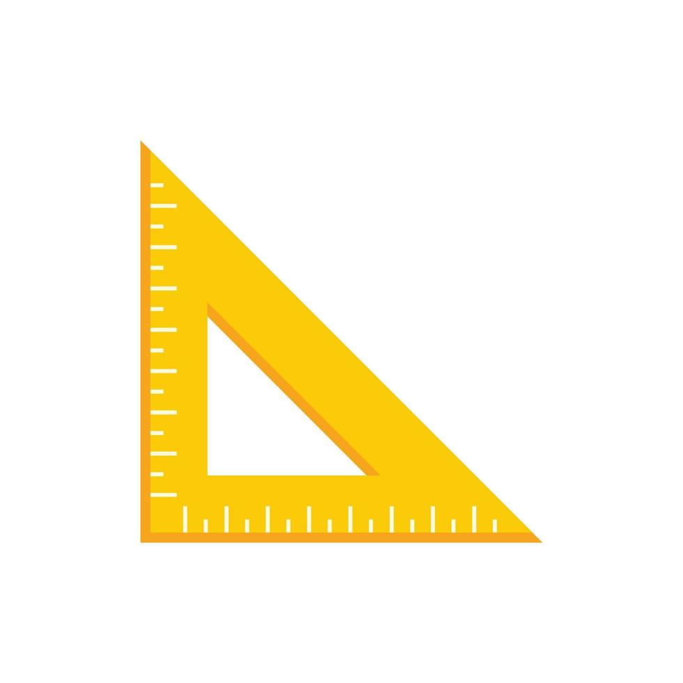 Winkel Lineal Symbol flach isoliert Vektor