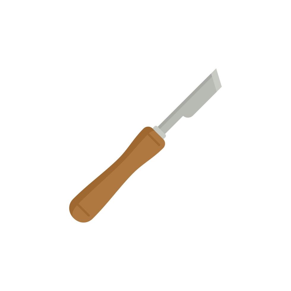 Tischler Holzmesser Symbol flach isoliert Vektor