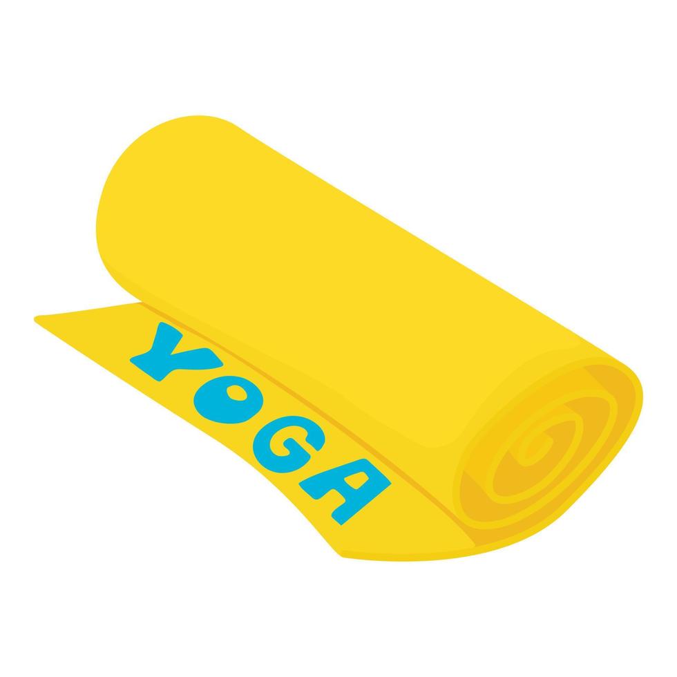 Yoga-Matte-Symbol, Cartoon-Stil vektor