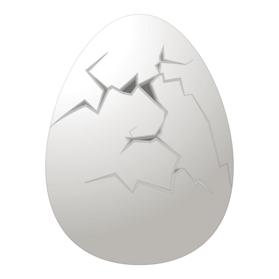 knäckt ägg ikon tecknad serie vektor. bruten äggskal vektor