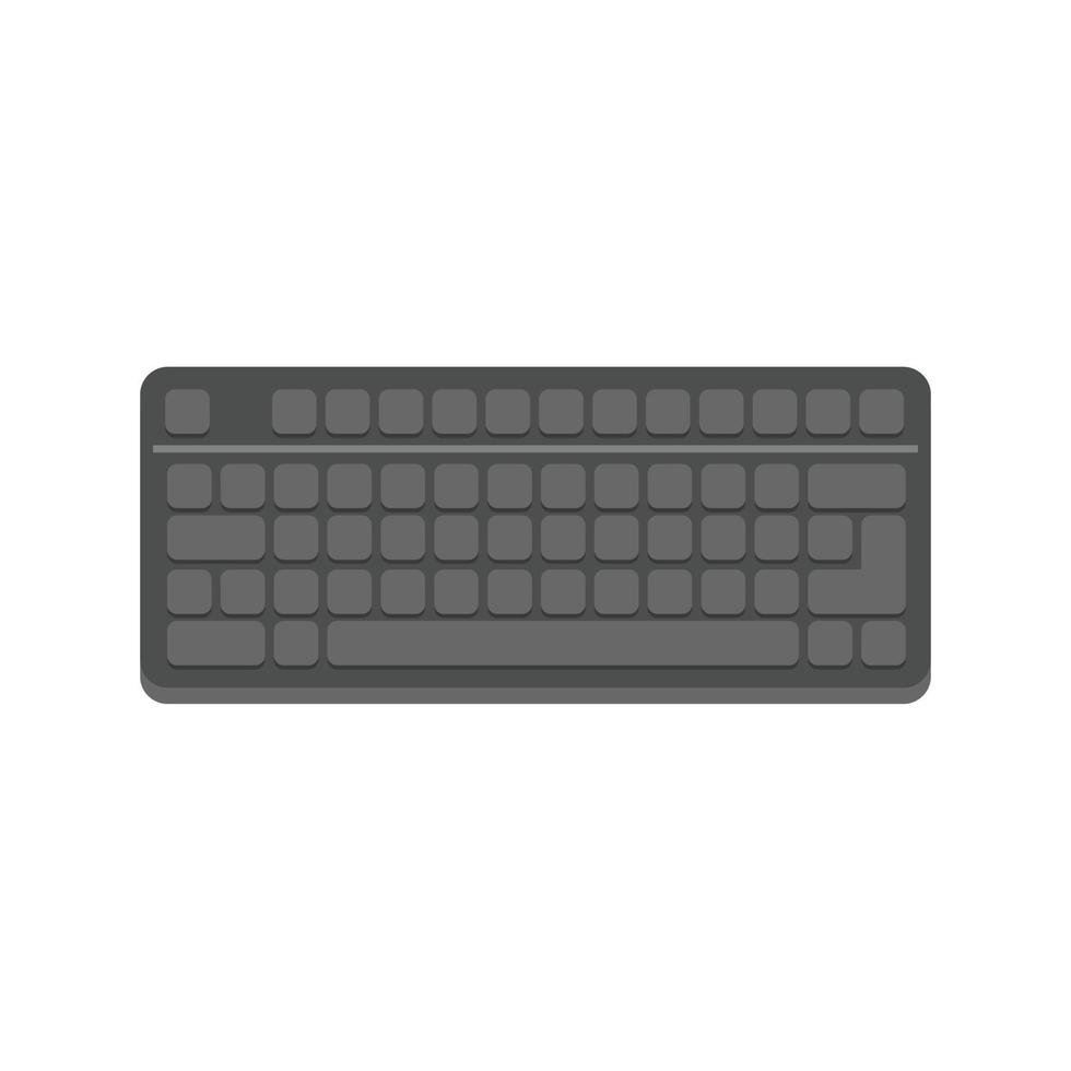 Arbeitsplatz-Tastatur-Symbol flach isolierter Vektor