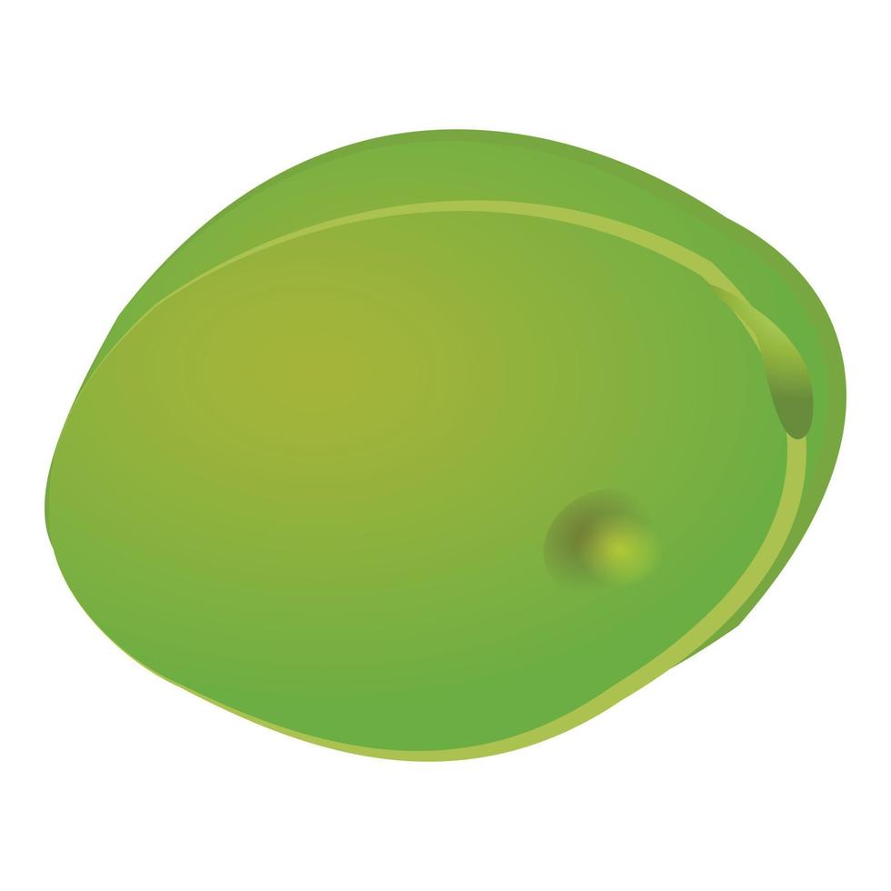 grön persika ikon tecknad serie vektor. aprikos frukt vektor
