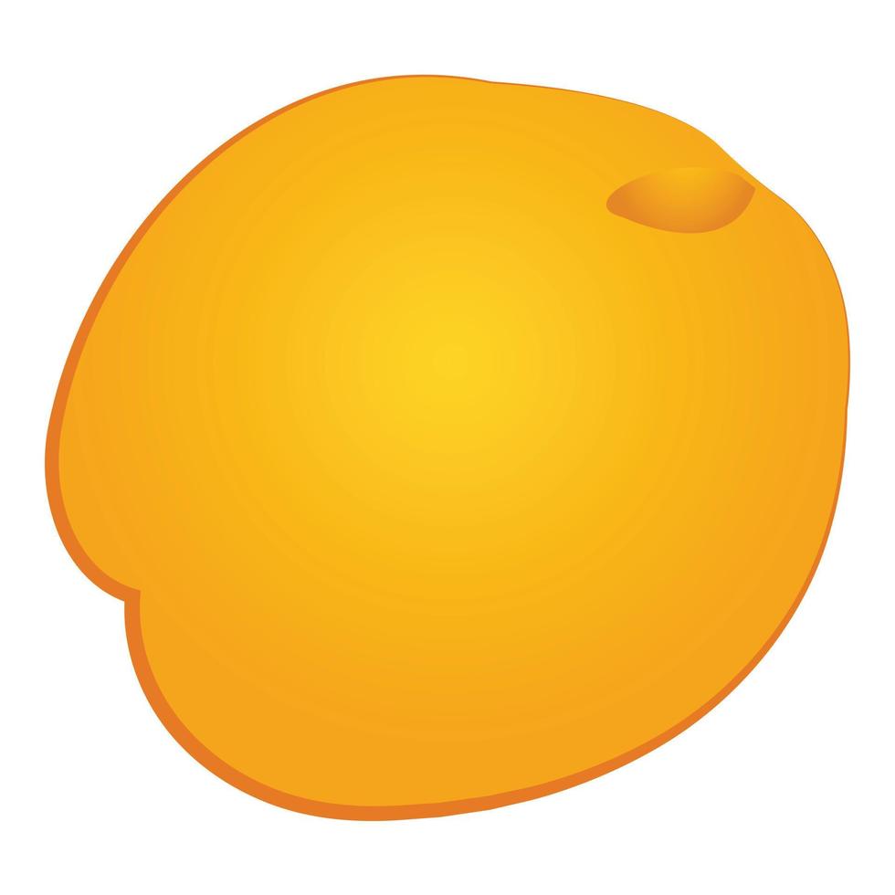 ganze aprikose symbol cartoon vektor. Essen Obst vektor