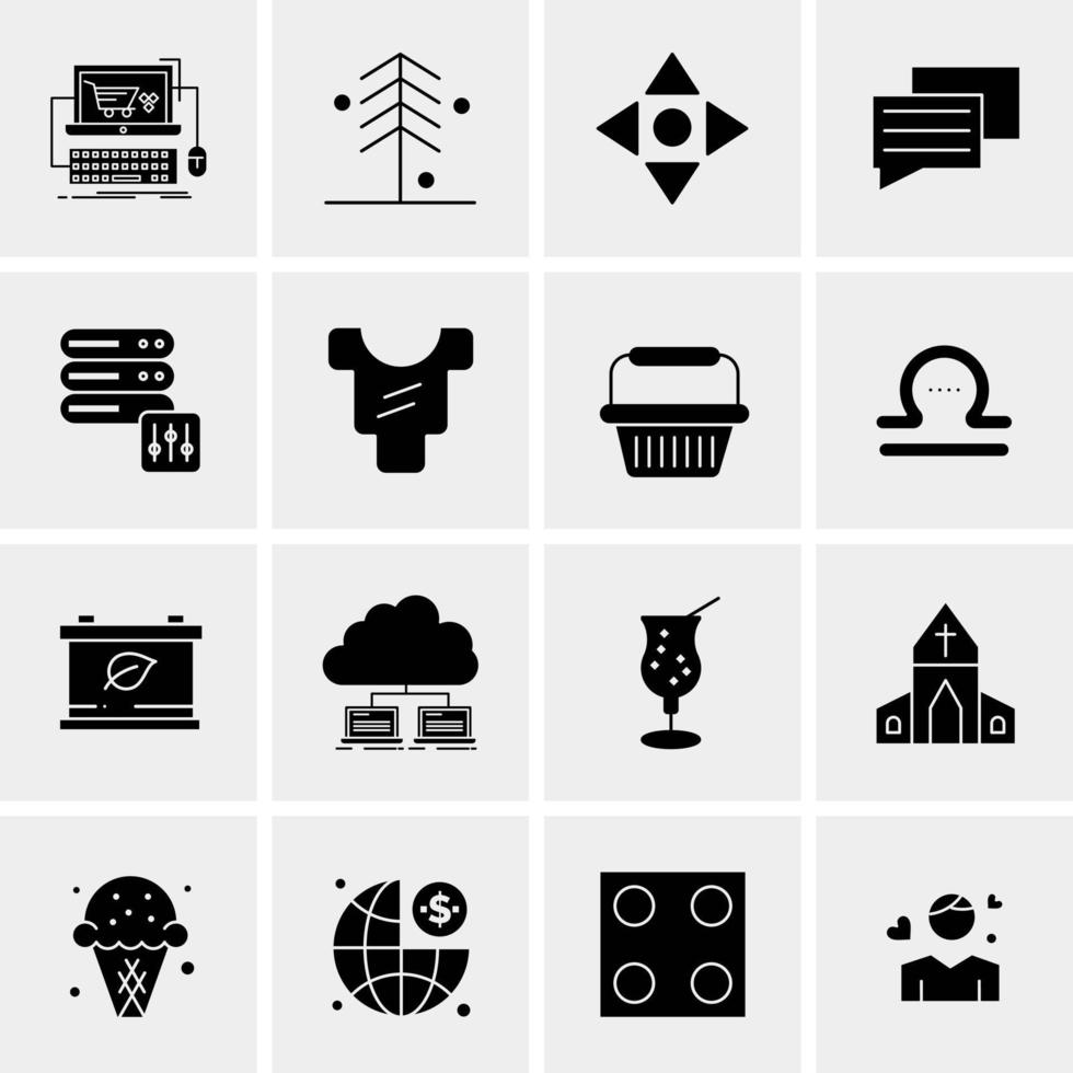 16 universelle Business-Icons Vektor kreative Icon-Illustration zur Verwendung in Web- und Mobilprojekten