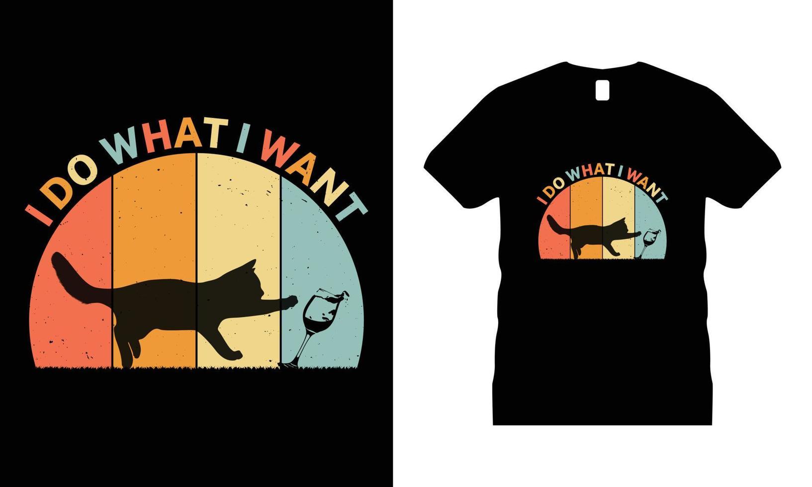 Katze, Haustiere, Tier-T-Shirt-Design - ich mache, was ich will.eps vektor