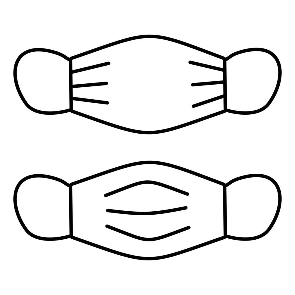 Maskenvektordesign mit Linien vektor