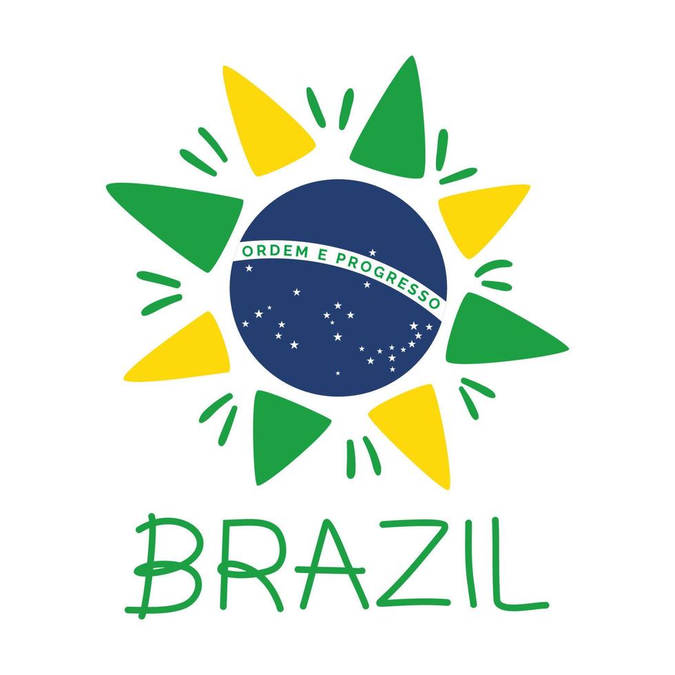 Brasilien prydnad vektor design