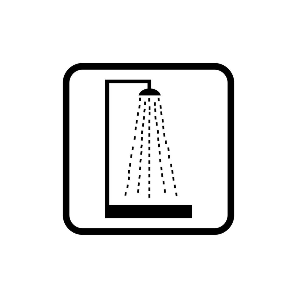 badrum dusch ikon vektor design