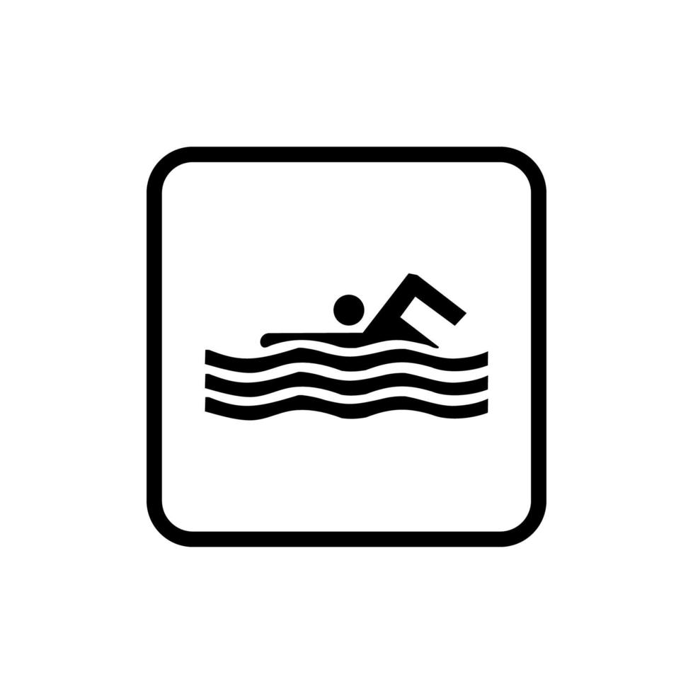 Schwimmer-Logo-Vektor-Design, Schwimmbad-Schild vektor