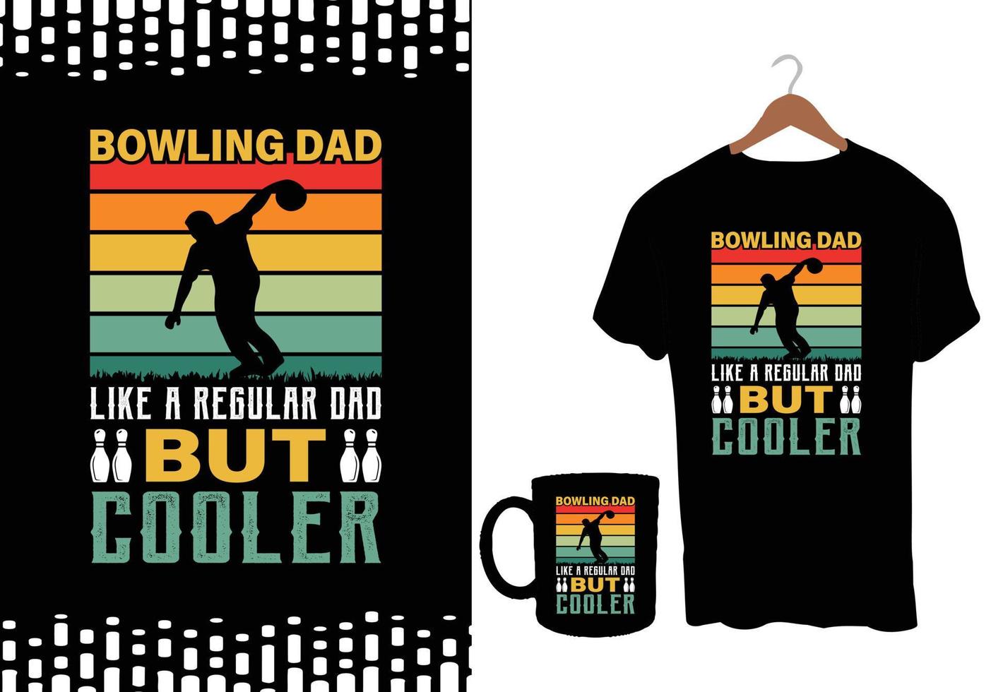 bowling boll tshirt design vektor