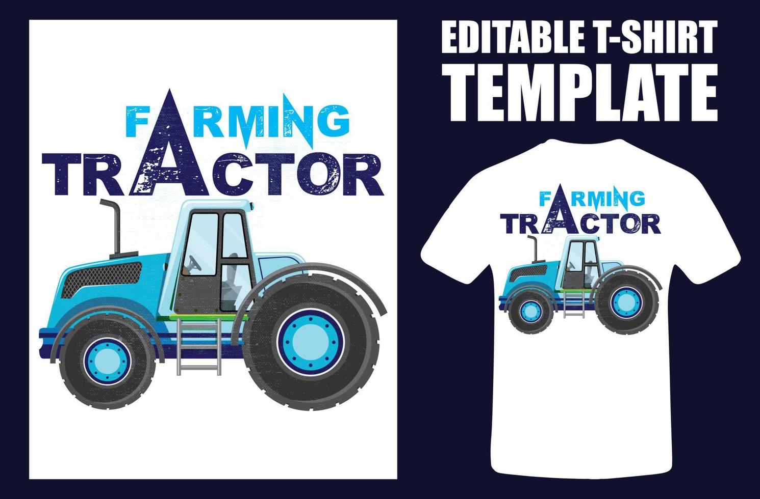 Vintage Landwirtschaftstraktor Farbe geschichtet. handgezeichneter Traktor. LKW-Fahrer Vintage Typografie Grafik-T-Shirt-Design vektor