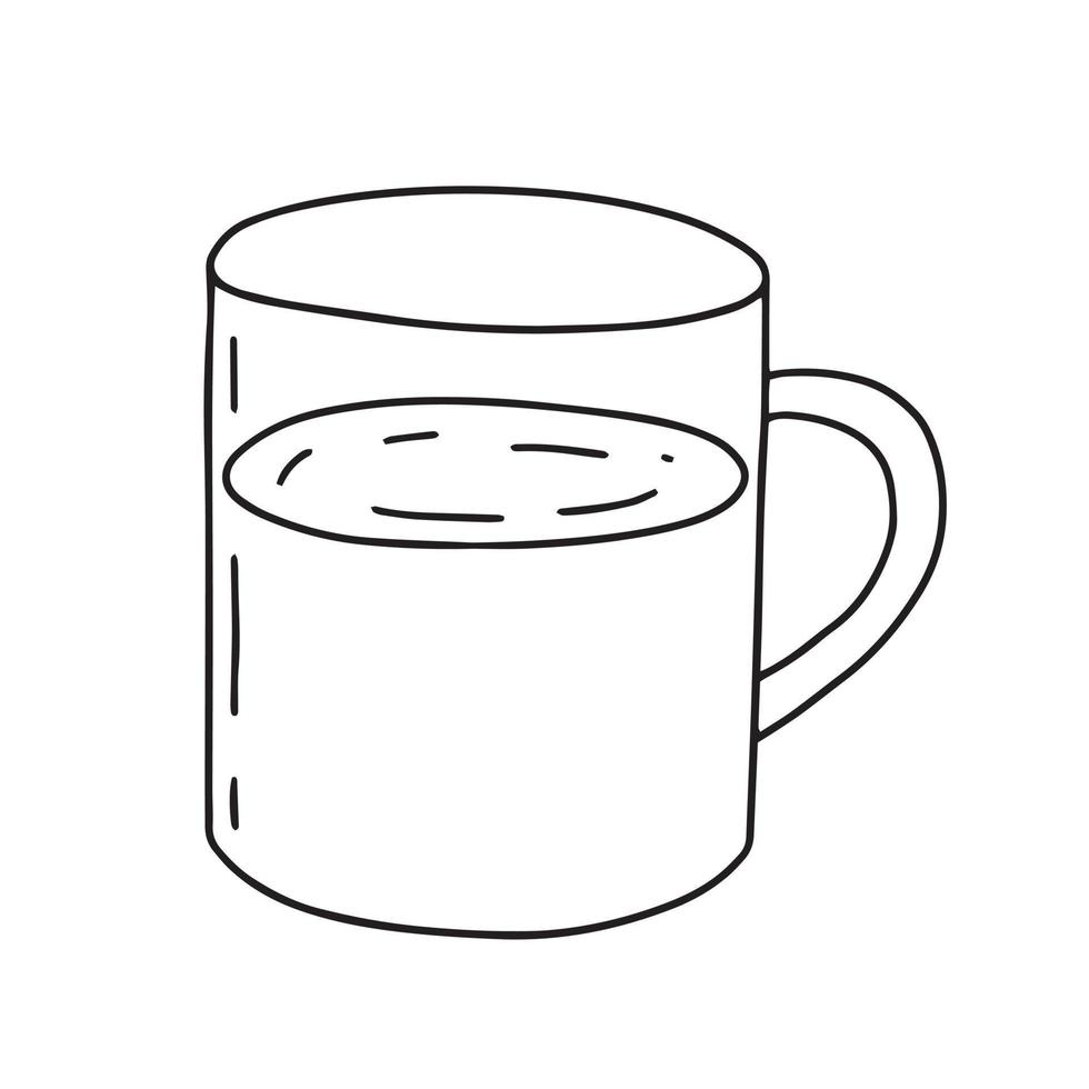 Gekritzelschale mit Kaffeevektorillustration vektor