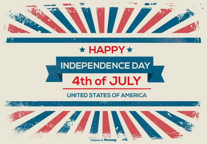 Grunge Style Independence Day Background vektor