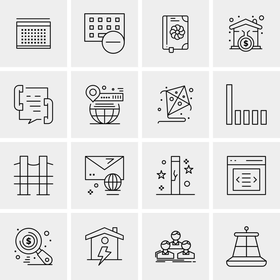 16 universelle Business-Icons Vektor kreative Icon-Illustration zur Verwendung in Web- und Mobilprojekten