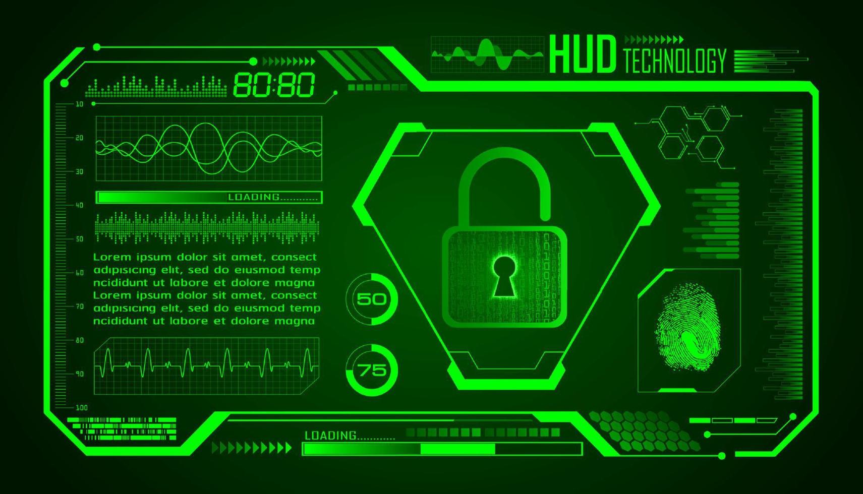 modern hud teknologi skärm bakgrund vektor