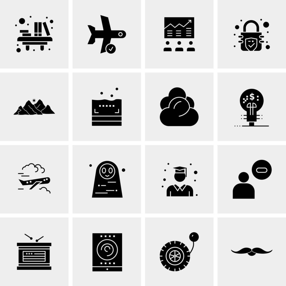 16 universelle Business-Icons Vektor kreative Icon-Illustration zur Verwendung in Web- und Mobilprojekten