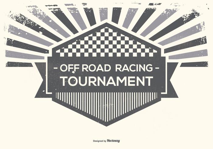 Offroad racing retro stil illustration vektor