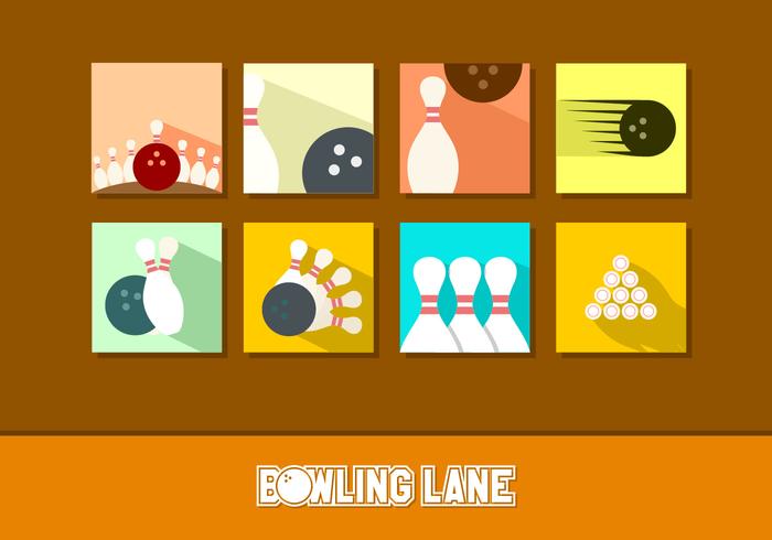 Flat Icon Bowling Kostenlose Vektoren