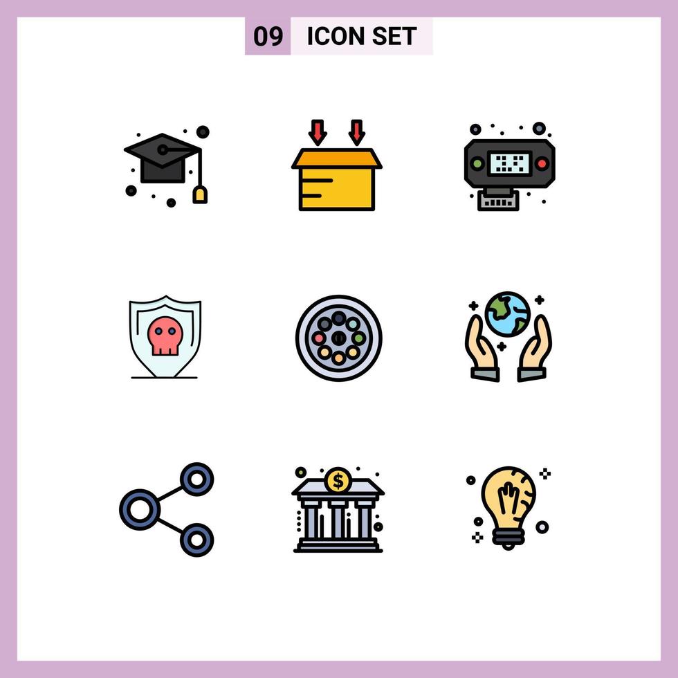 9 kreativ ikoner modern tecken och symboler av rörmokare extraktor förbindelse enkel säkerhet redigerbar vektor design element