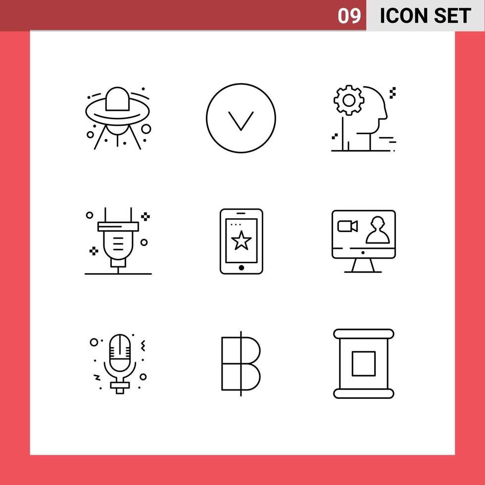 9 universell översikt tecken symboler av irland telefon redskap mobil växla redigerbar vektor design element