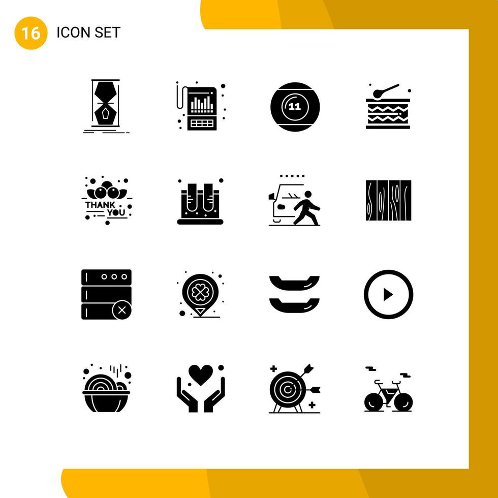 uppsättning av 16 modern ui ikoner symboler tecken för Semester firande rapportering sporter spel redigerbar vektor design element