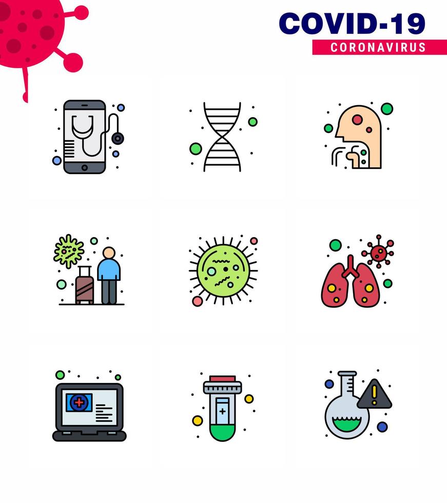 25 coronavirus nödsituation iconset blå design sådan som virus överföring hosta turist hals viral coronavirus 2019 nov sjukdom vektor design element