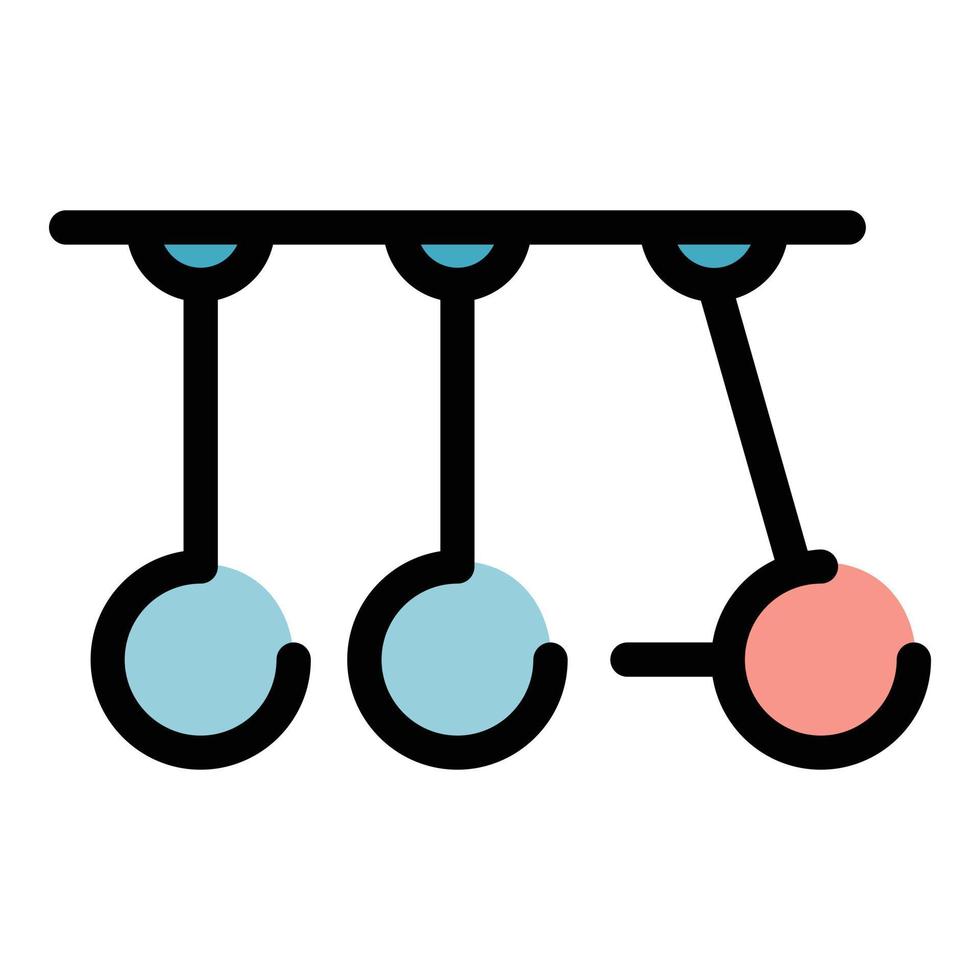 Bewegung Pendel Symbol Farbe Umriss Vektor