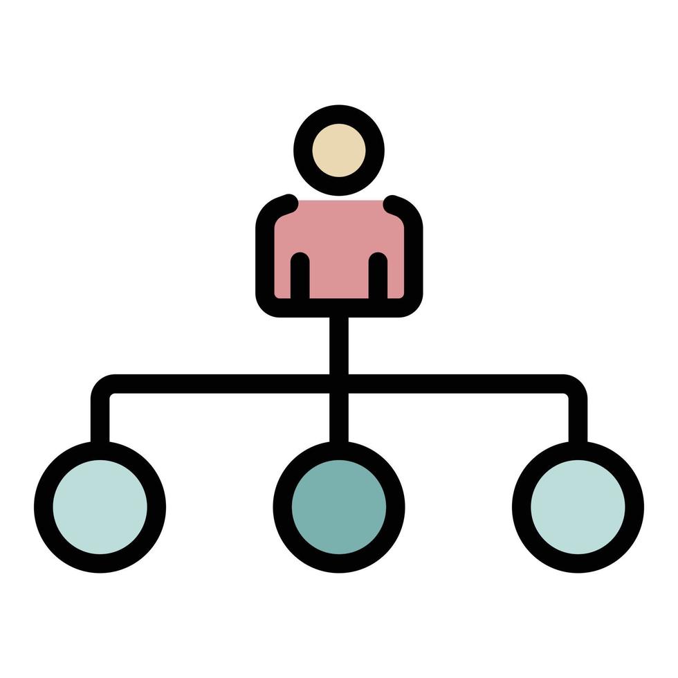 Remarketing-Schema-Symbol Farbumrissvektor vektor