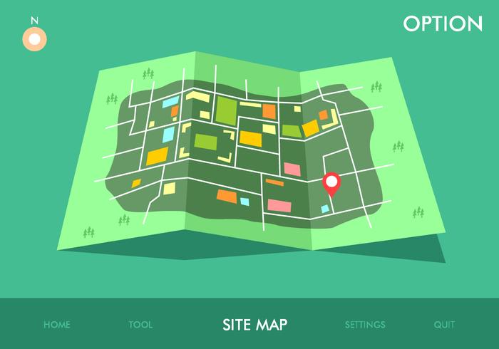 Site Map Spiel Option Free Vector