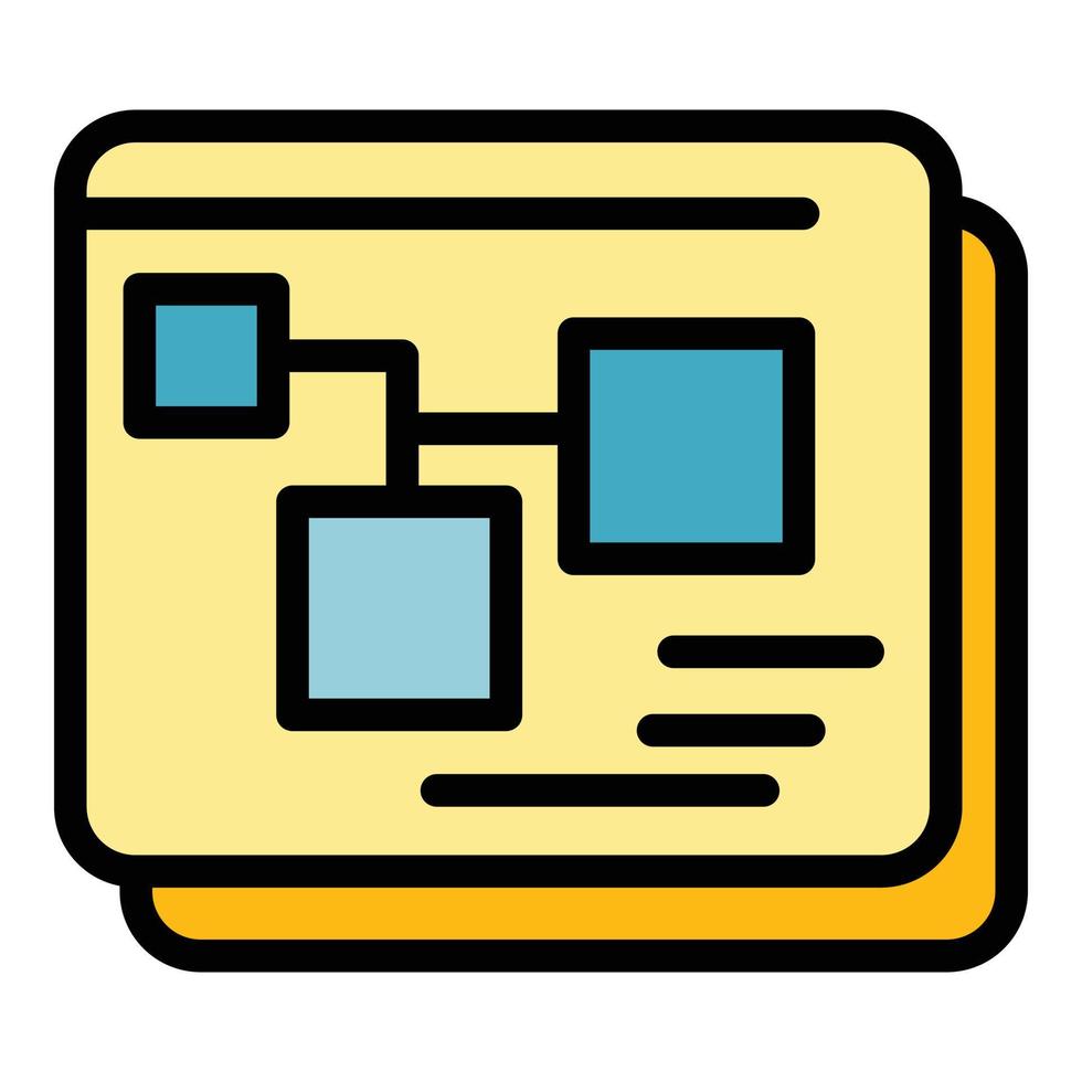 schema schnittstelle symbol farbe umriss vektor