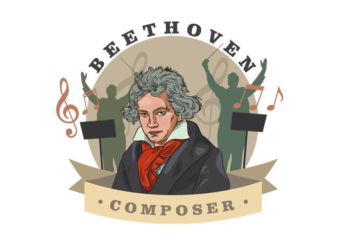 Beethoven Vektor-Illustration vektor