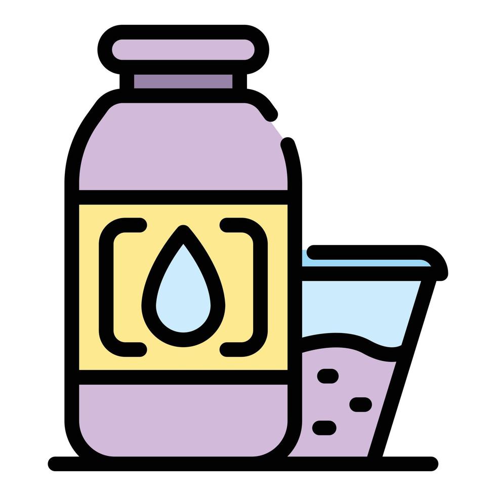 aromatisk olja för de bastu ikon Färg översikt vektor