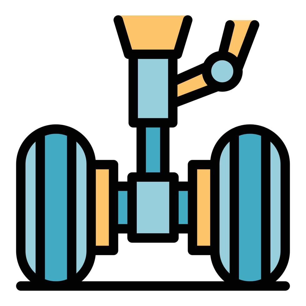 Rad Flugzeug Reparatur Symbol Farbe Umriss Vektor