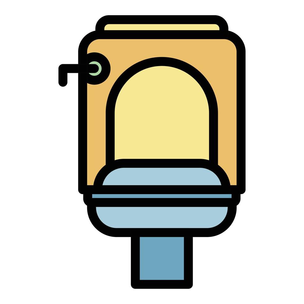 Farbumrissvektor des Symbols für öffentliche Toiletten vektor