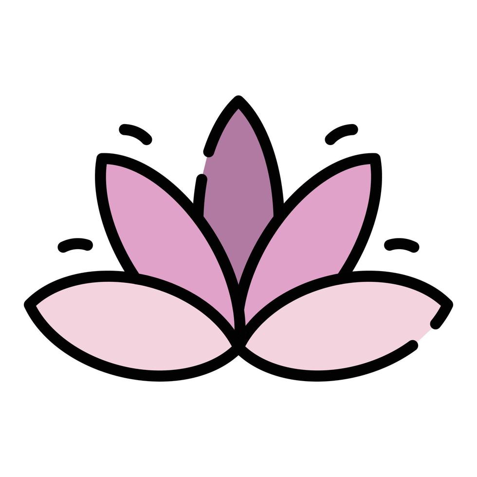 Farbumrissvektor des spirituellen Lotus-Symbols vektor