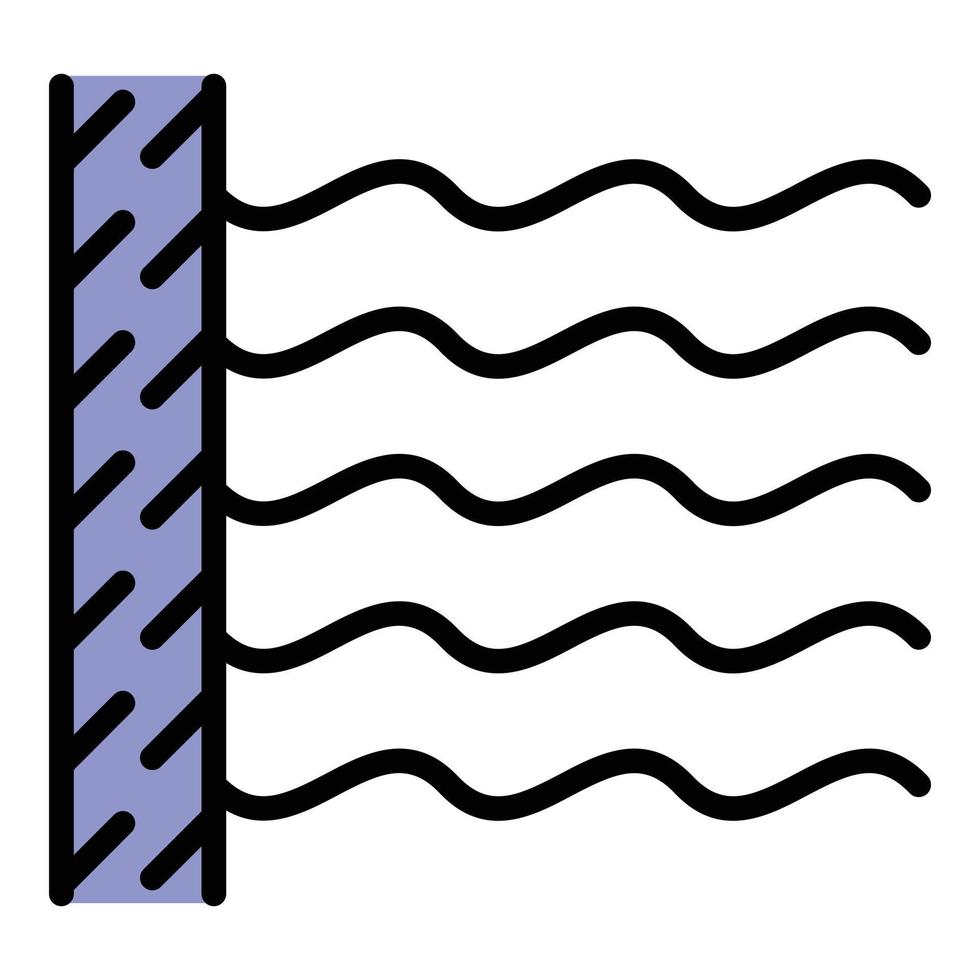 Stoff Element Symbol Farbe Umriss Vektor