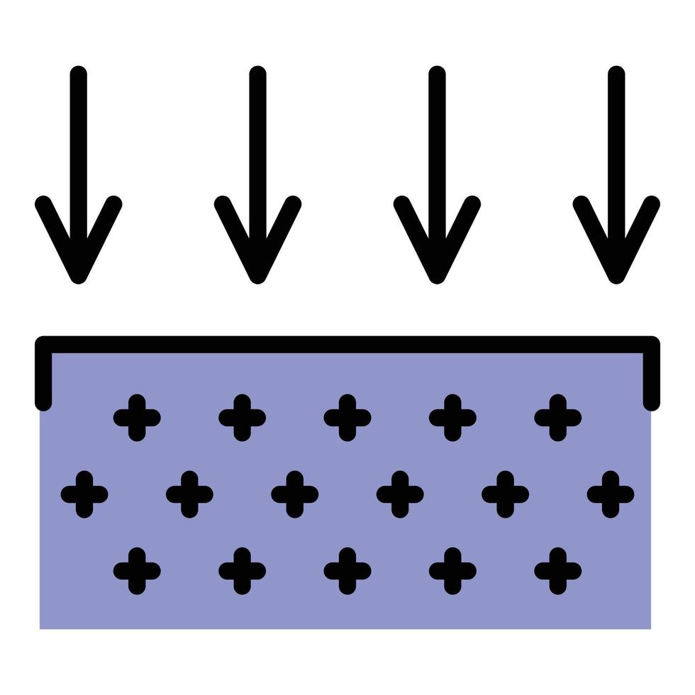 Nylon-Material-Symbol Farbumrissvektor vektor