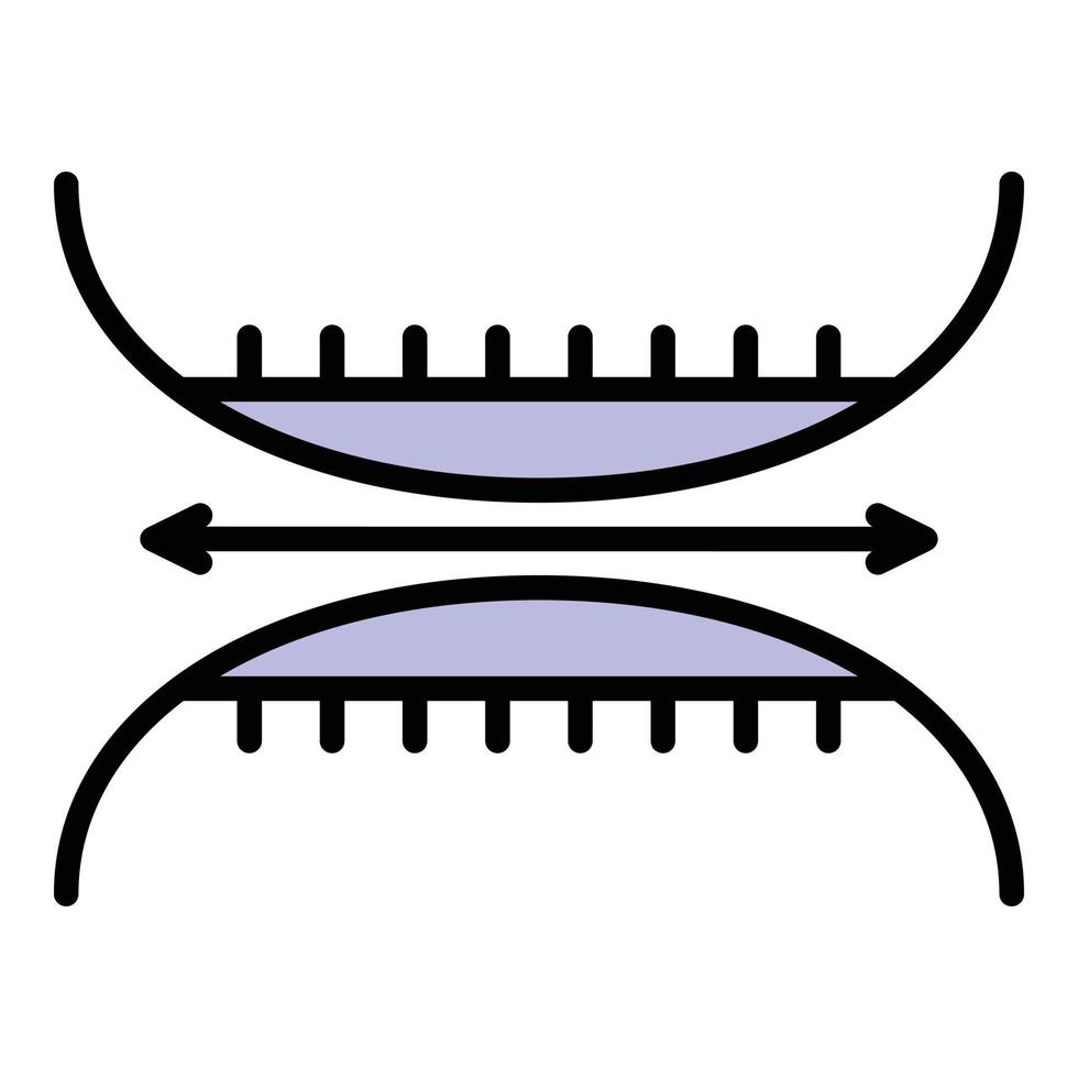 Elastischer Textilsymbol Farbumrissvektor vektor