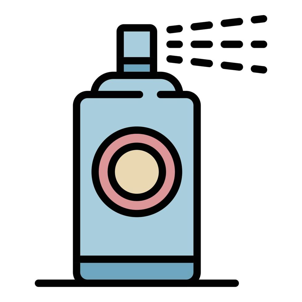 gas spray ikon Färg översikt vektor