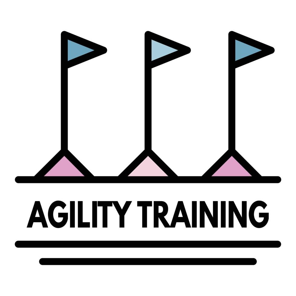 Agility-Trainingslogo, Umrissstil vektor