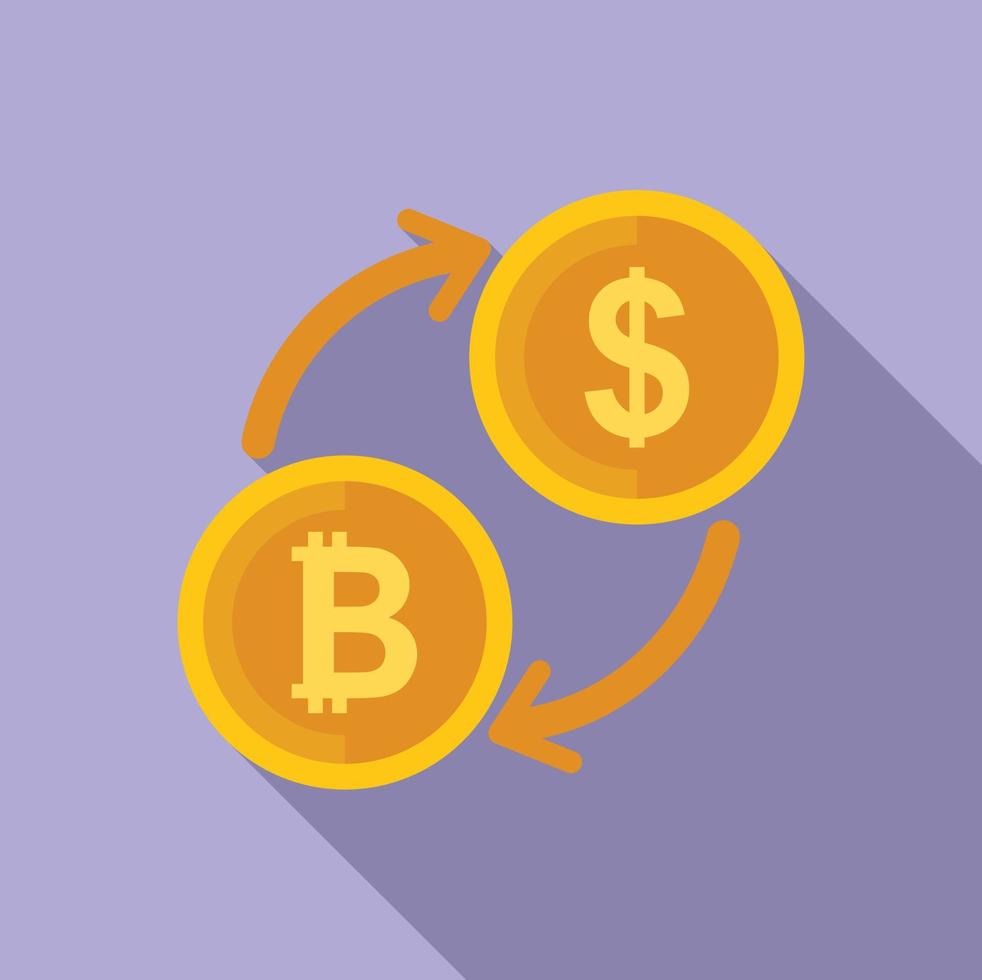Krypto-Geld-Symbol flacher Vektor. digitale Finanzen vektor