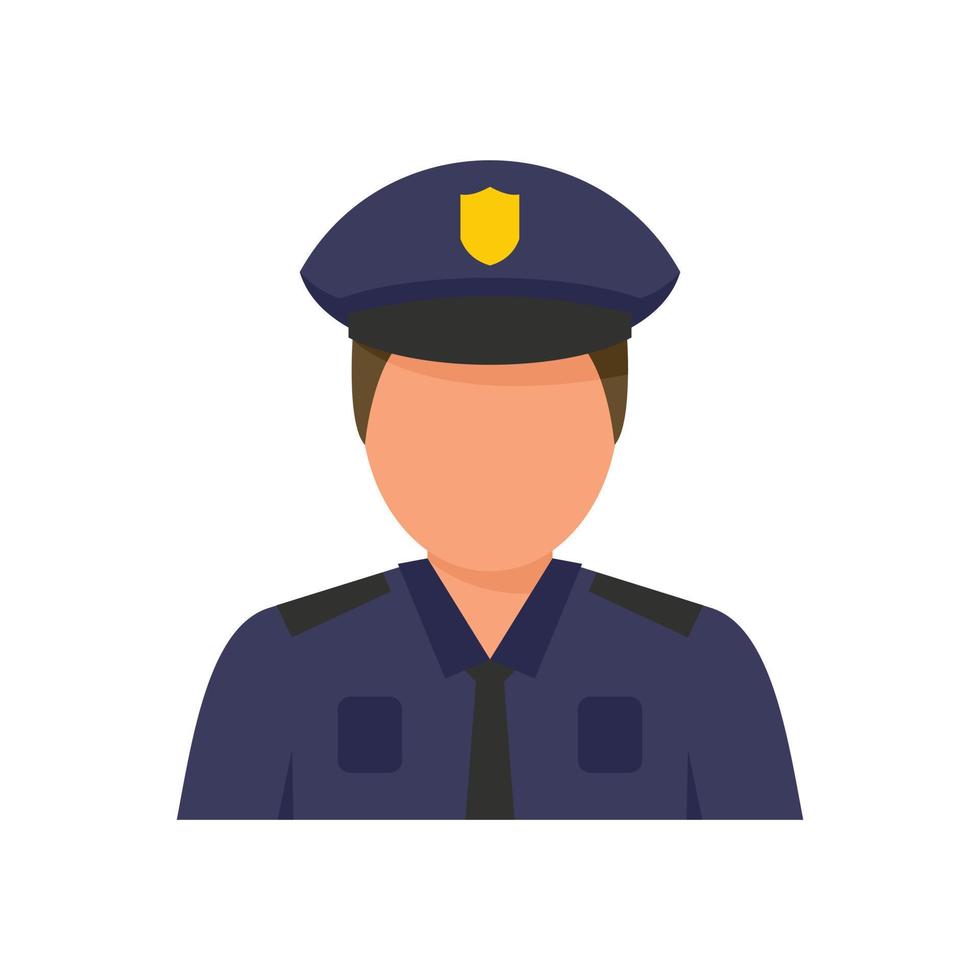 polis polis ikon platt isolerat vektor