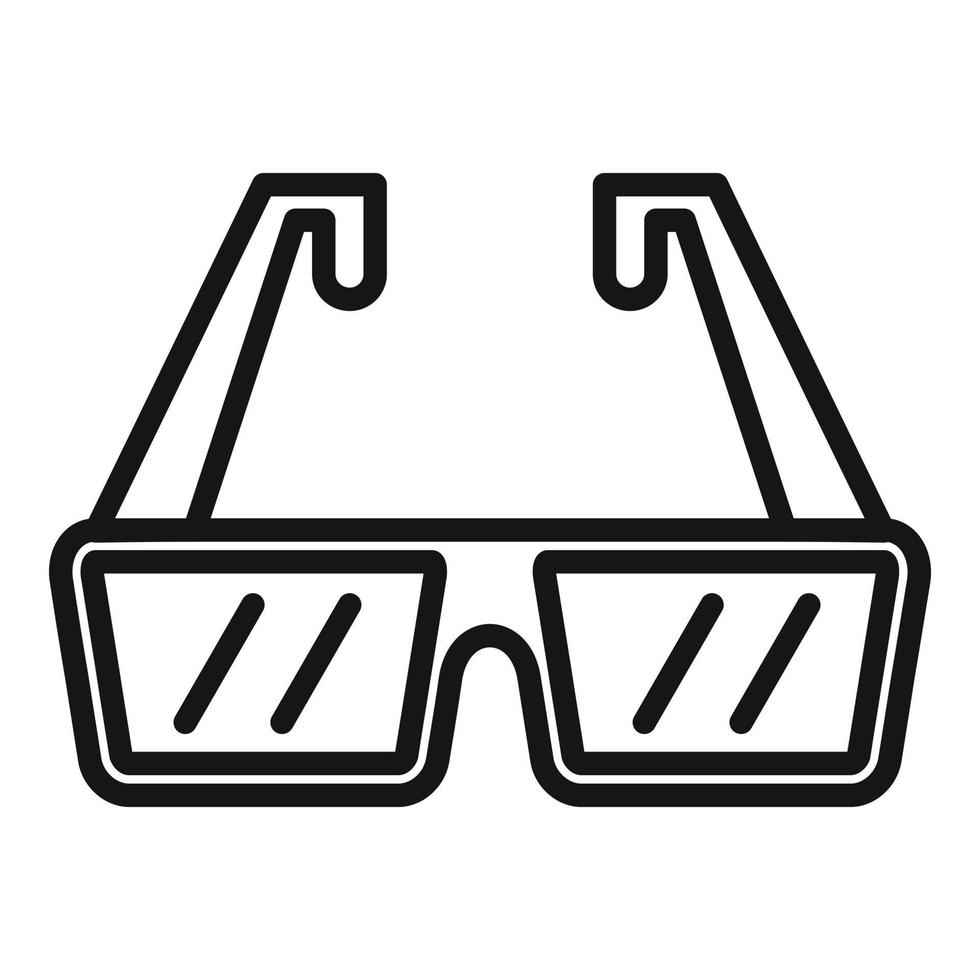 visuelle Brille Symbol Umrissvektor. Sehtest vektor