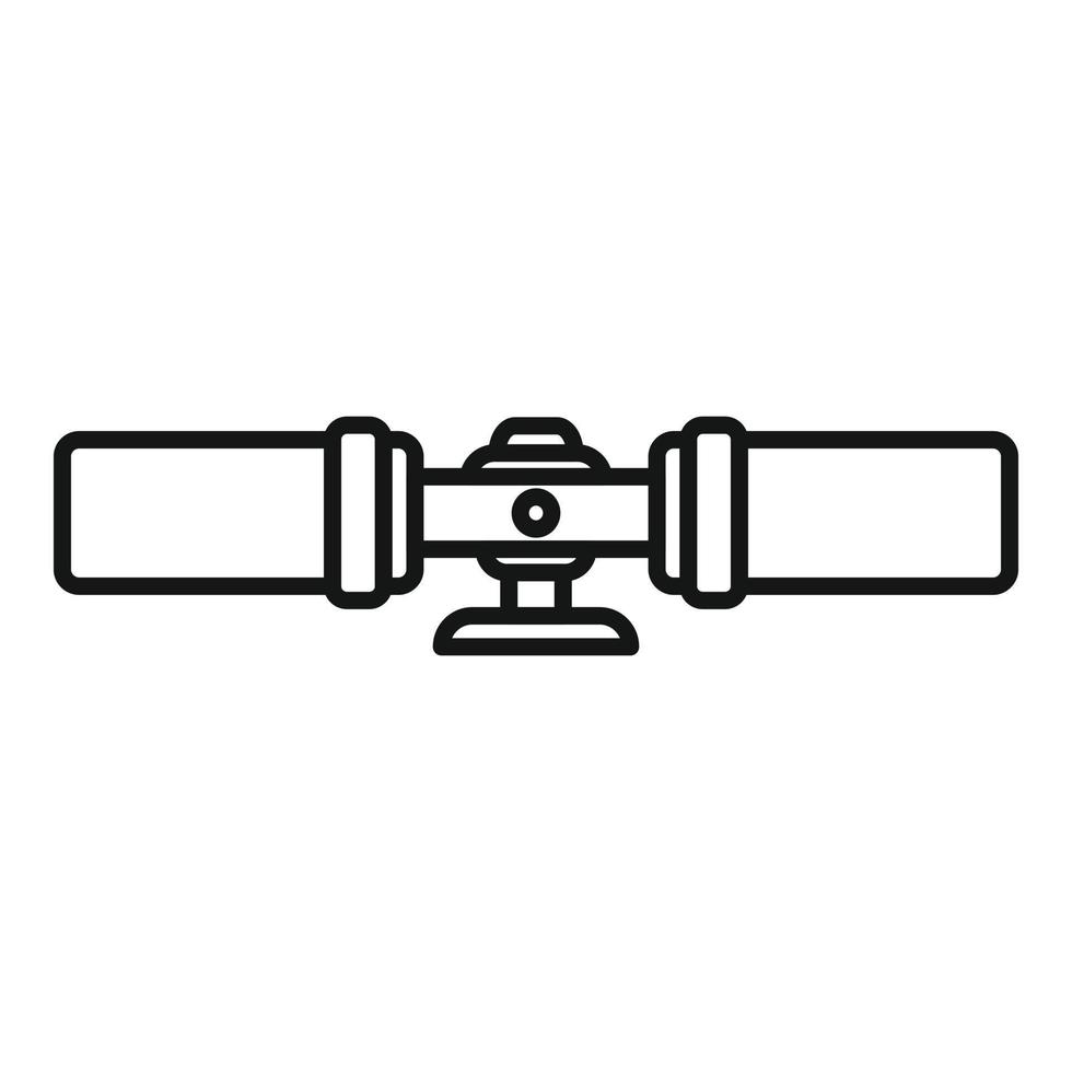 Umrissvektor für Metall-Scope-Symbol. Gewehrziel vektor