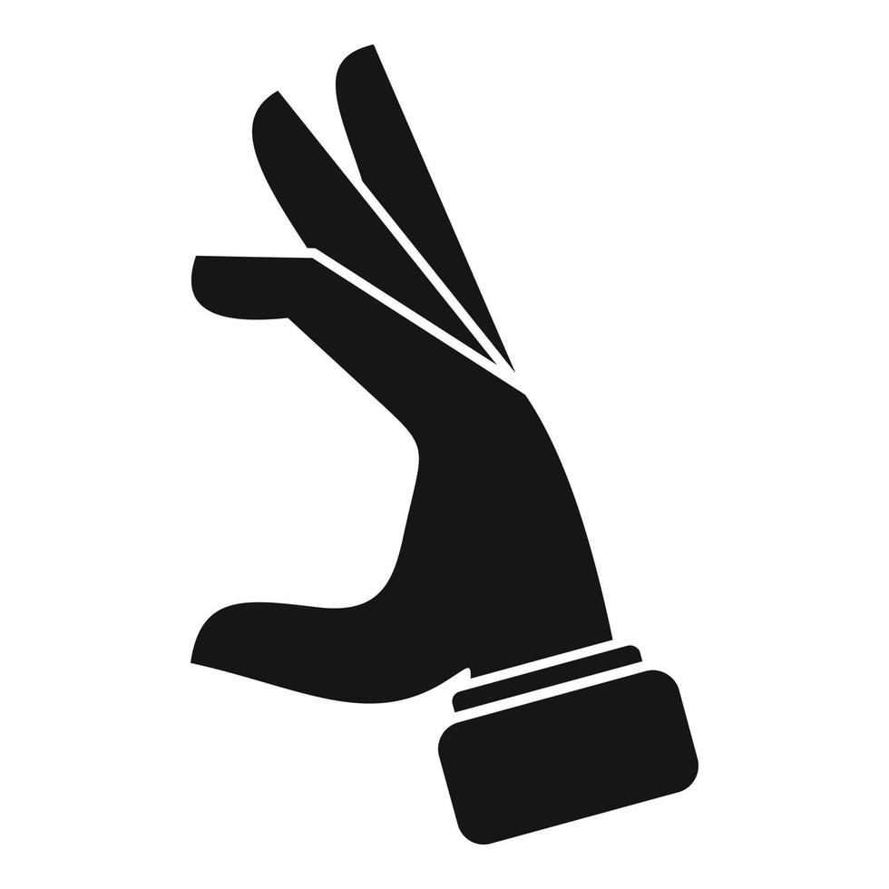 Stop-Gesten-Symbol einfacher Vektor. Finger halten vektor