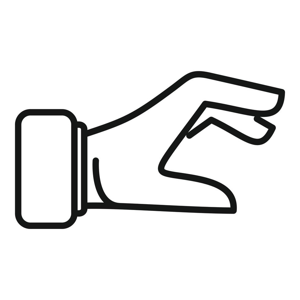 Punkt-Gesten-Symbol-Umrissvektor. Fingerhand vektor