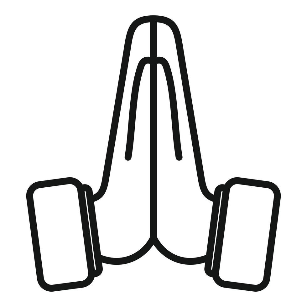 Umrissvektor des Handsymbols. Finger halten vektor