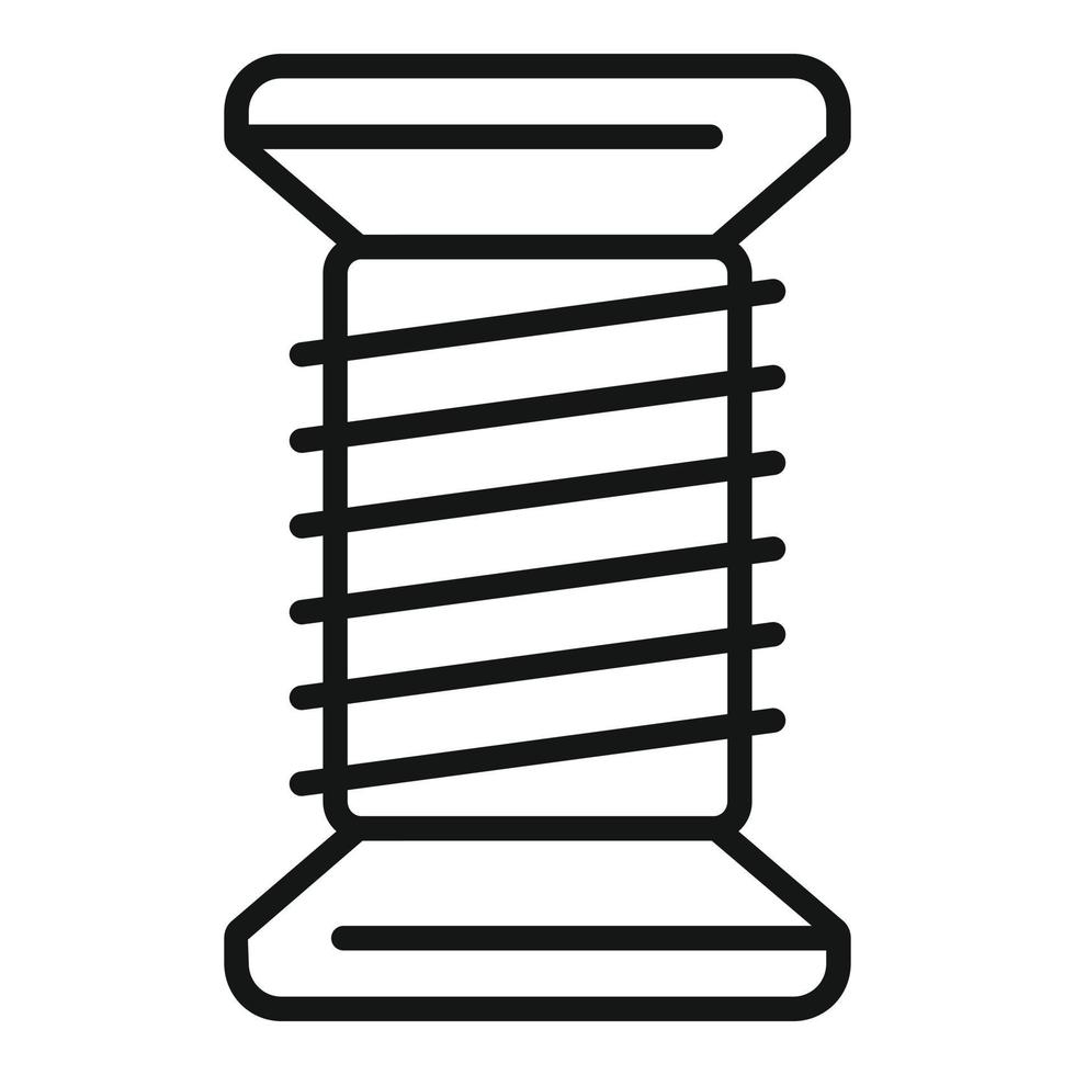 Thread-Bobine-Symbol-Umrissvektor. Wolle gestrickt vektor