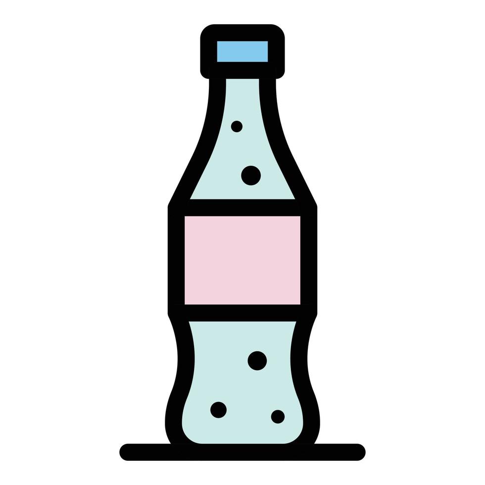 dryck flaska ikon Färg översikt vektor