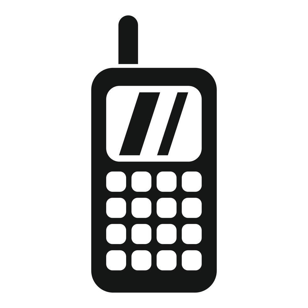 bärbar telefon ikon enkel vektor. Kontakt ring upp vektor